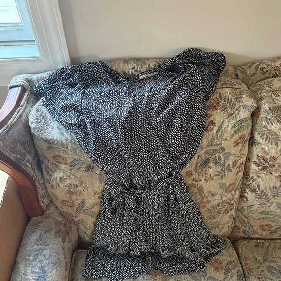 Miami Black and White Polka Dot Midi Dress - Picture 2 of 4